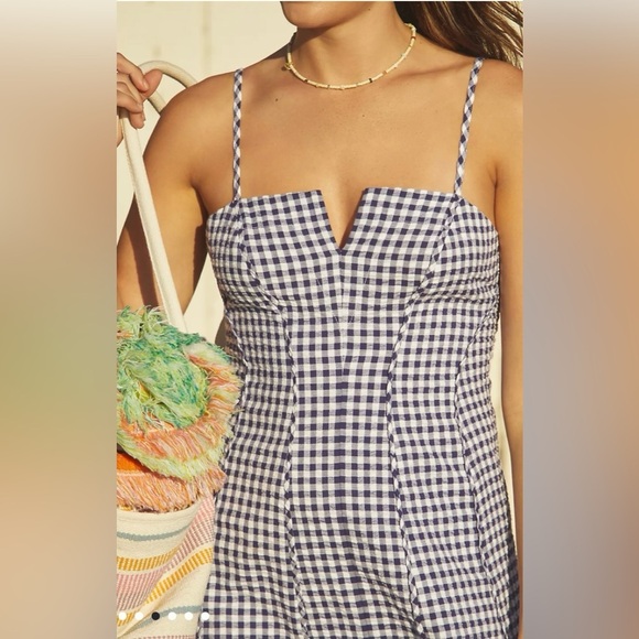 By Anthropologie Sleeveless Contour Seamed Midi Dress - Picture 3 of 3